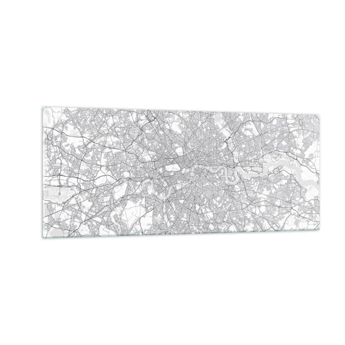 Obraz na skle - Mapa londýnskeho labyrintu - 100x40 cm