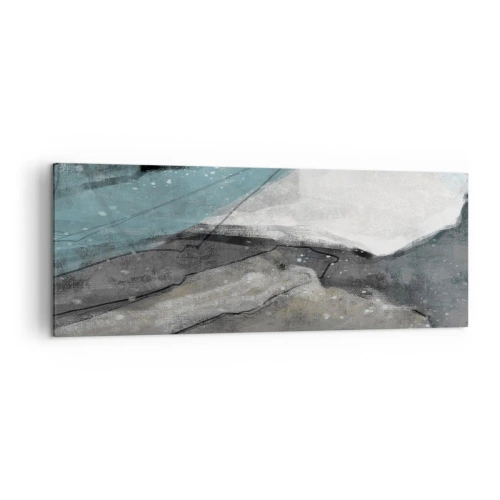 Obraz na plátne - Abstrakcie: skaly a ľad - 140x50 cm