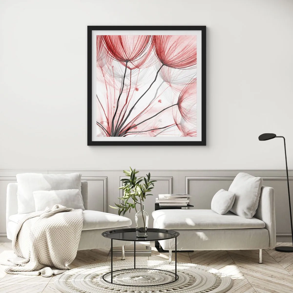 Plagát v čiernom ráme - Pred odletom - 60x60 cm