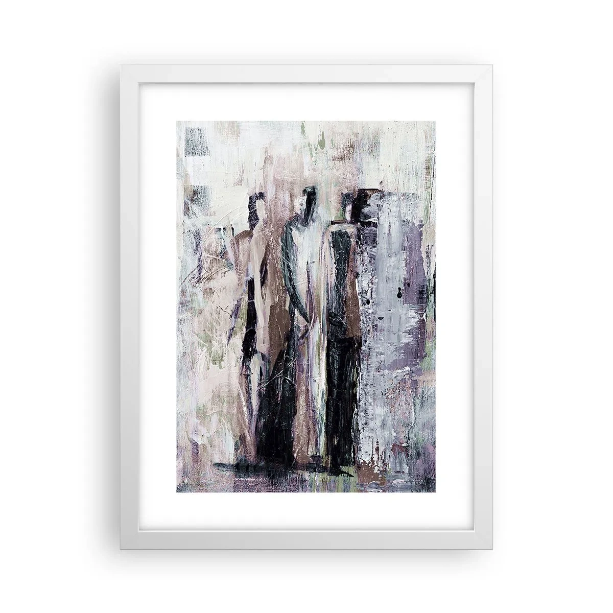 Plagát v bielom ráme - Tajomná trojica - 30x40 cm