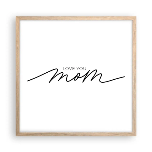 Plagát v ráme zo svetlého duba - Veľké dojatie - 50x50 cm