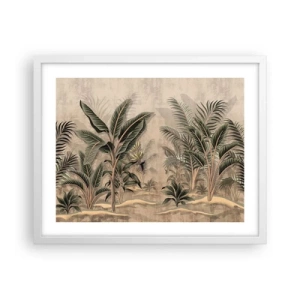 Plagát v bielom ráme - Rytina v koloniálnom štýle - 50x40 cm