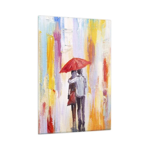 Obraz na skle - Nech prší ďalej - 80x120 cm