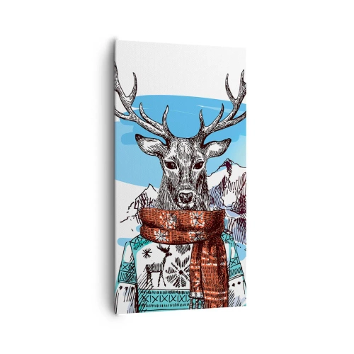 Obraz na plátne - Ani jeleň nemrzne  - 65x120 cm
