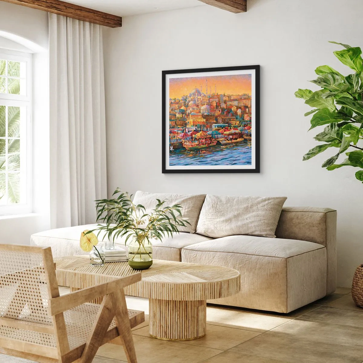 Plagát v čiernom ráme - Istanbulský príbeh - 60x60 cm