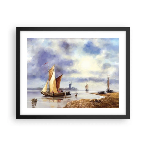 Plagát v čiernom ráme - Návrat námorníkov - 50x40 cm