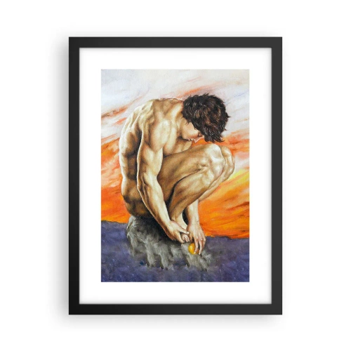 Plagát v čiernom ráme - Ponorený do seba - 30x40 cm