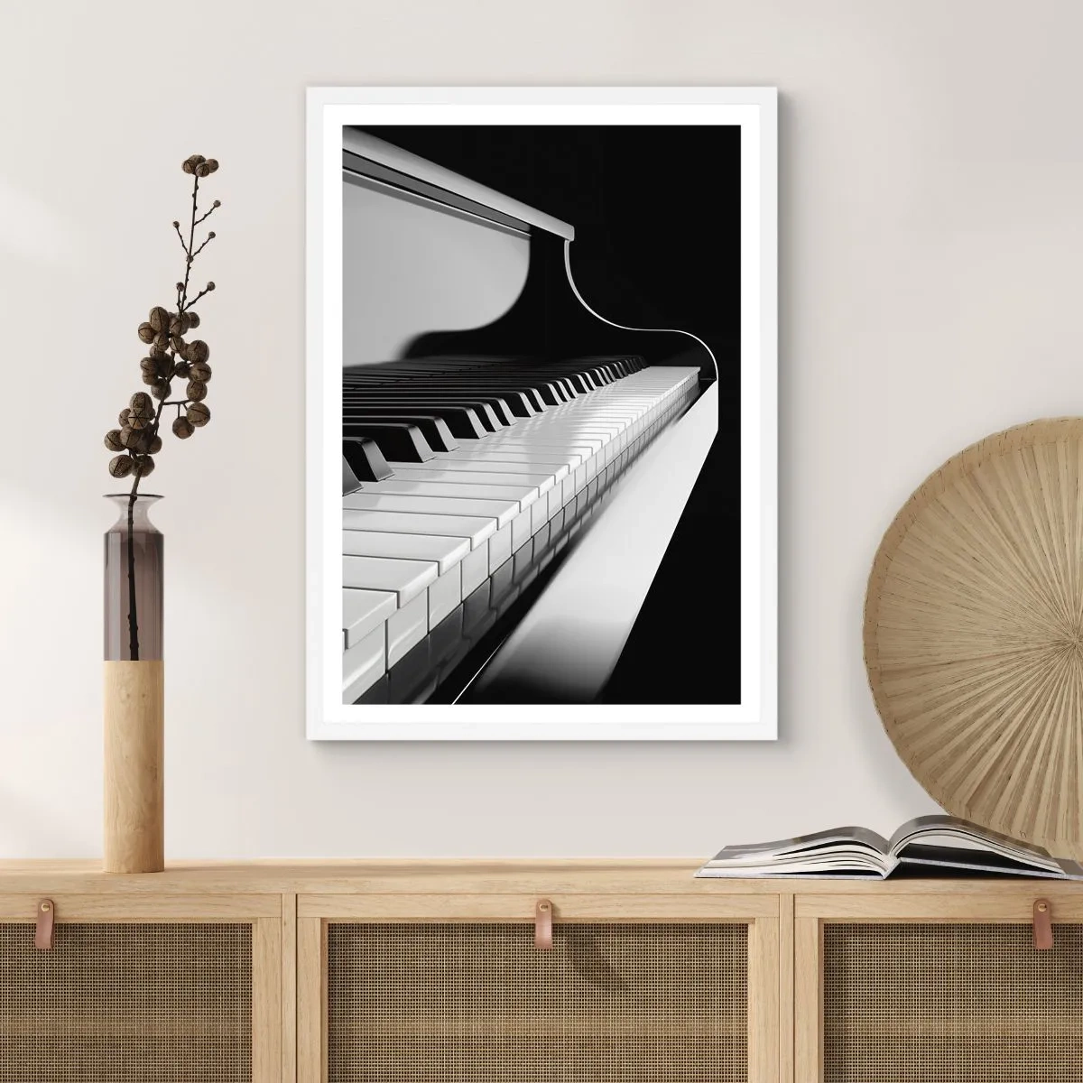 Plagát v bielom ráme - Harmónia tvarov a farieb - 50x70 cm