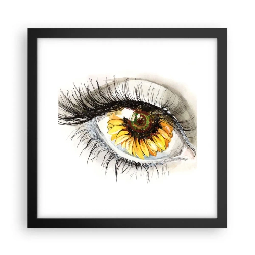 Plagát v čiernom ráme - Pohľad žeravý ako leto - 30x30 cm