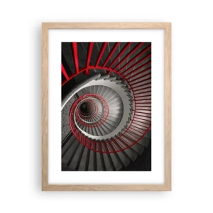 Plagát v ráme zo svetlého duba - Architektonické hry - 30x40 cm
