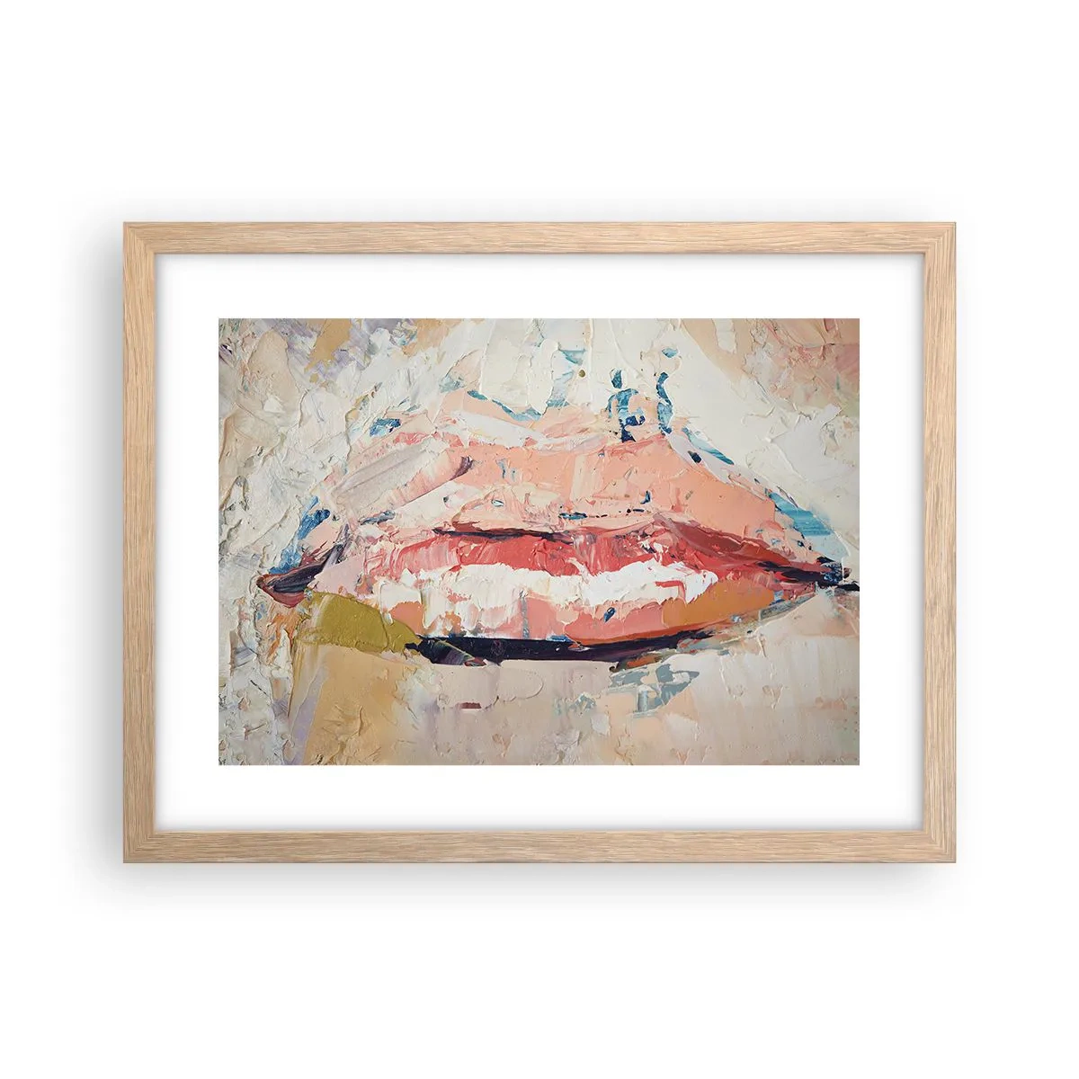 Plagát v ráme zo svetlého duba - Prebúdza zmysly - 40x30 cm