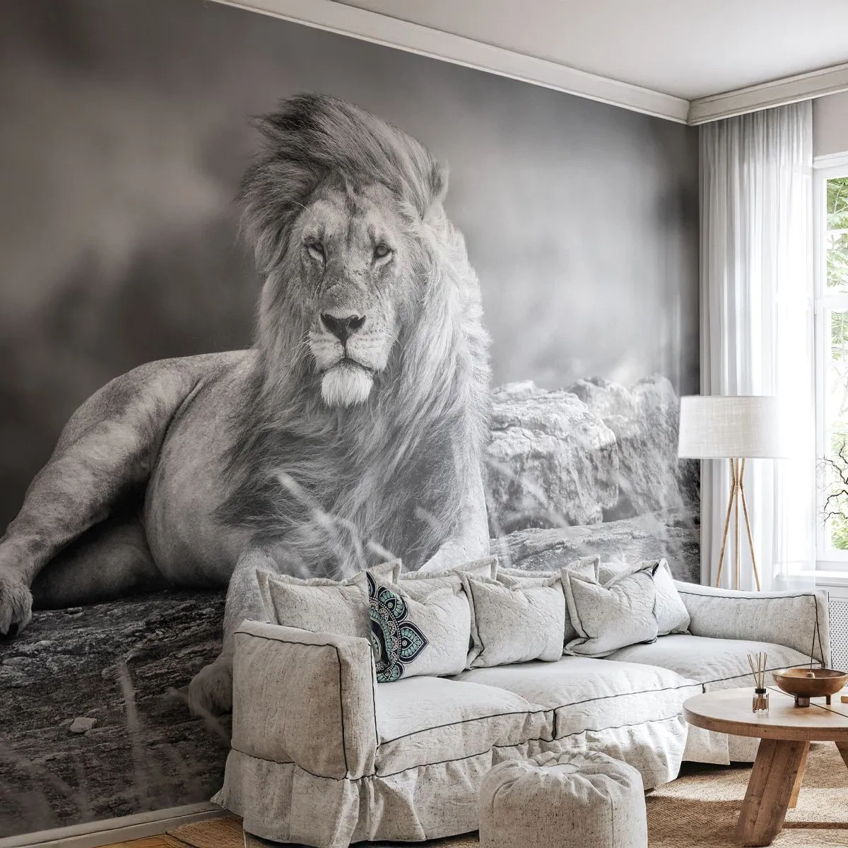 Fototapeta Premium Canvas - Kráľovská siesta - Lev, Zvieratá, Príroda - 400x280 cm