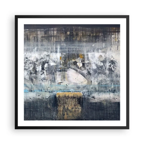 Plagát v čiernom ráme - Ako na ľade, tak aj na hrude - 60x60 cm