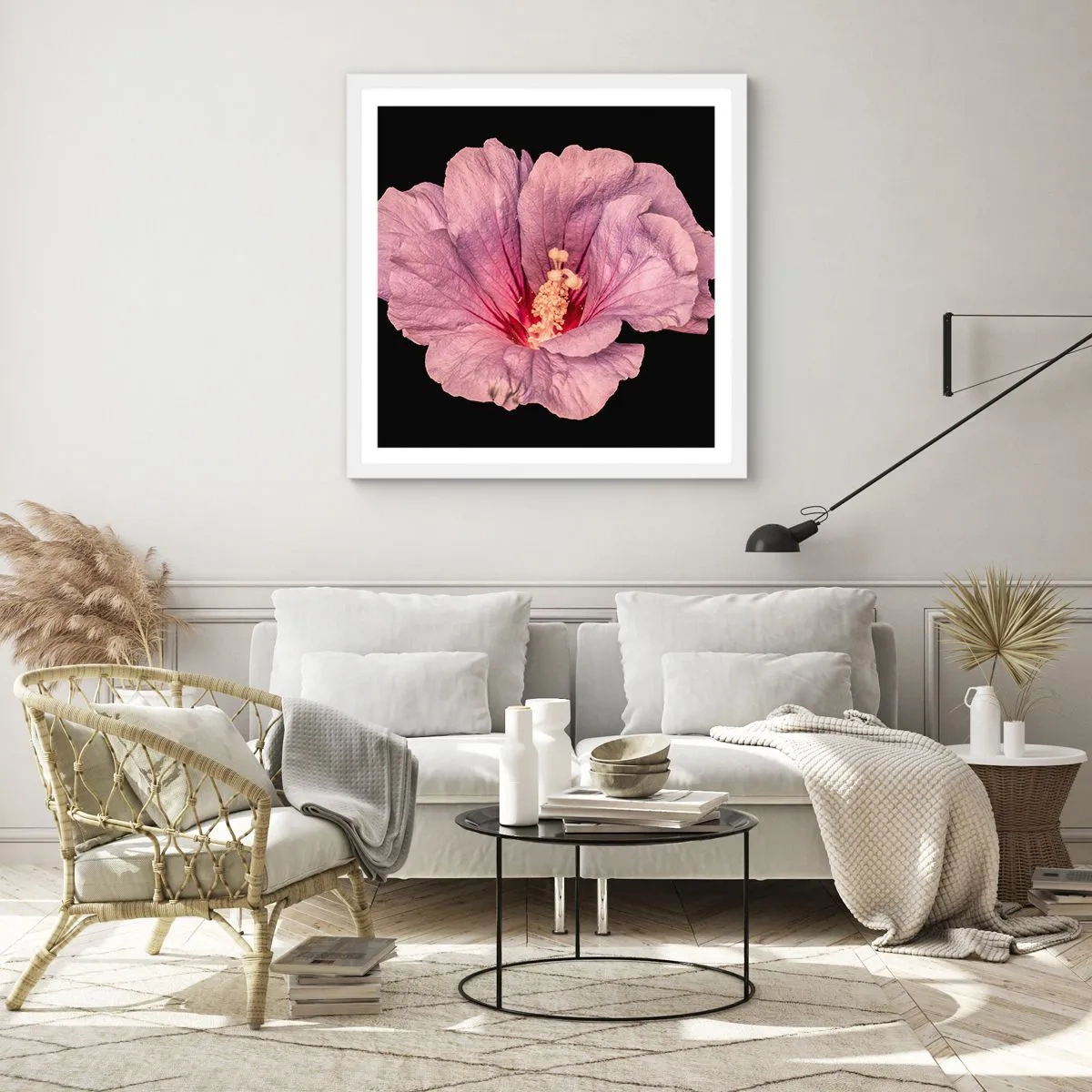 Plagát v bielom ráme - Priamo do srdca - 60x60 cm