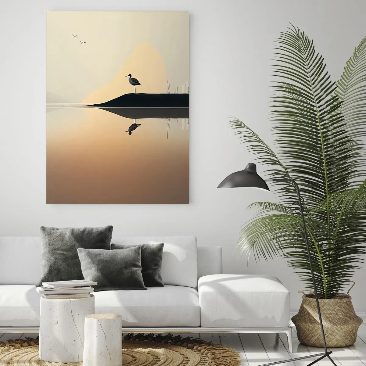 Obraz na skle - Pán na jazere - 50x70 cm