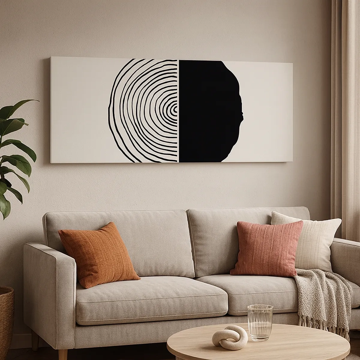 Obraz na plátne - Pol na pol - 30x30 cm