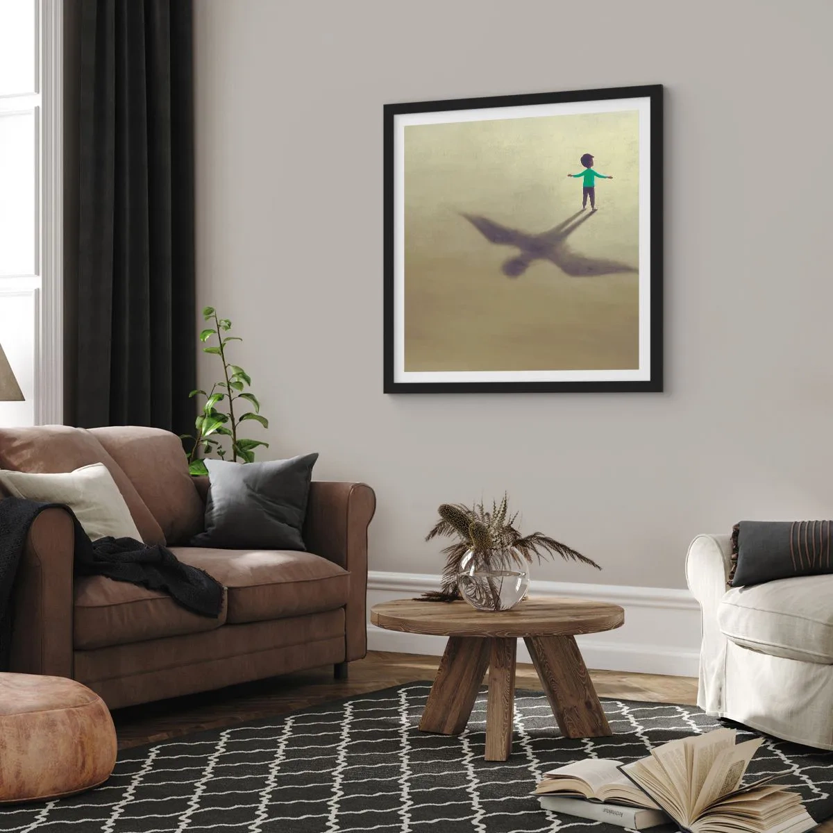 Plagát v čiernom ráme - Hrdina budúcnosti - 50x50 cm