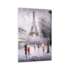Obraz na skle - Parížska prechádzka - 70x100 cm