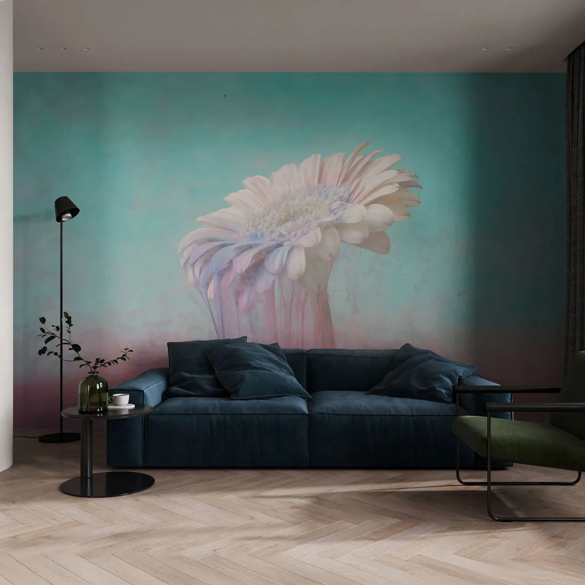 Fototapeta Premium Canvas - Záhrobia kvetín - Abstrakcia, Kvetina, Kus - 200x140 cm