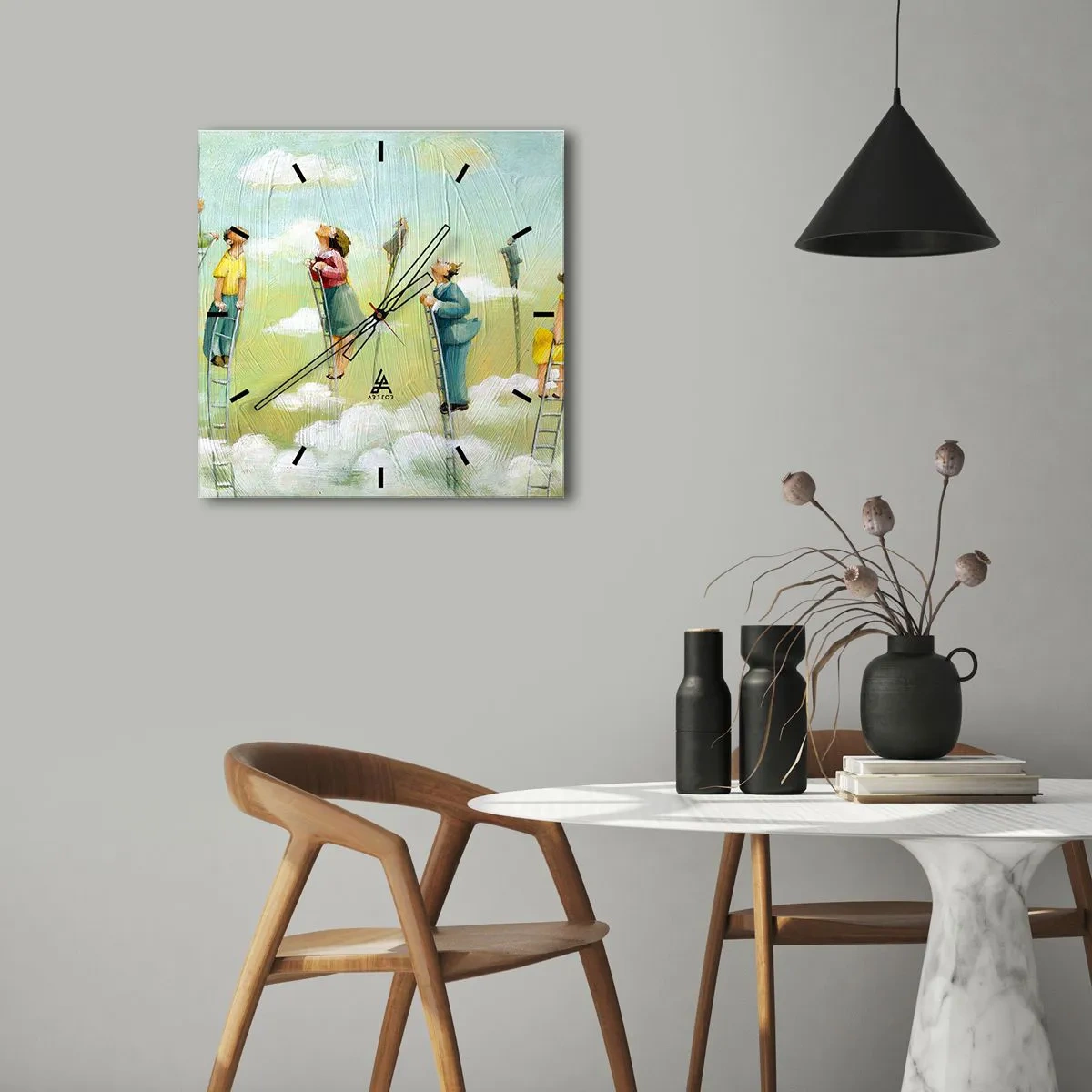 Nástenné hodiny - Za svojim snom - 40x40 cm
