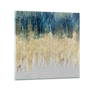 Obraz na skle - Pozlátená hranica - 50x50 cm