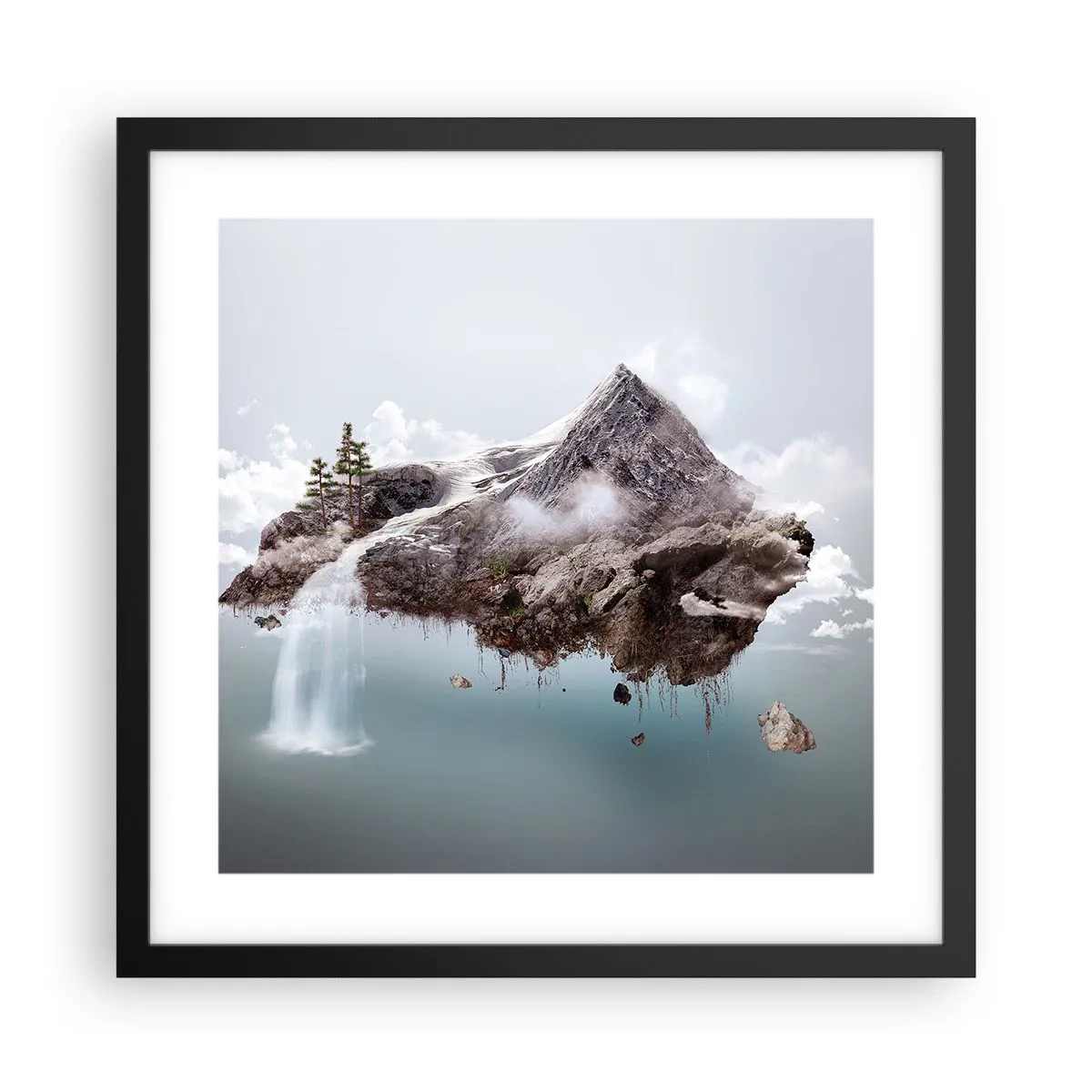 Plagát v čiernom ráme - Pohľad surrealistu - 40x40 cm