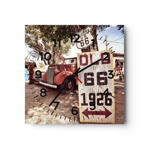 Nástenné hodiny - Legenda americkej provincie - 40x40 cm