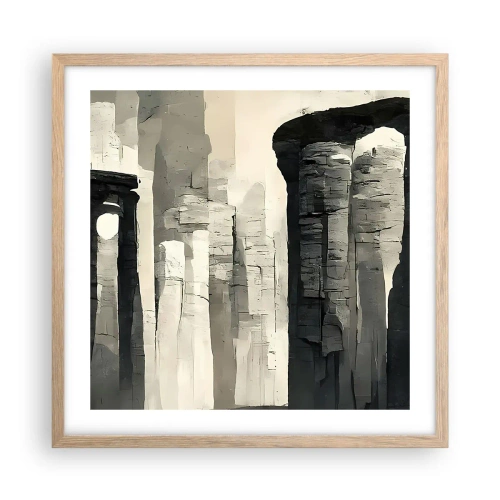 Plagát v ráme zo svetlého duba - Majestátnosť starožitnosti - 50x50 cm
