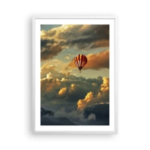 Plagát v bielom ráme - Letím, lebo chcem - 50x70 cm