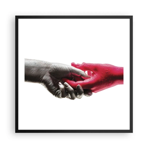 Plagát v čiernom ráme - Spolu aj keď sme odlišní - 60x60 cm