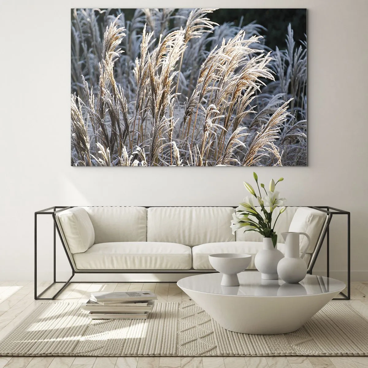 Obraz na skle - Mrazom pokryté - 100x70 cm