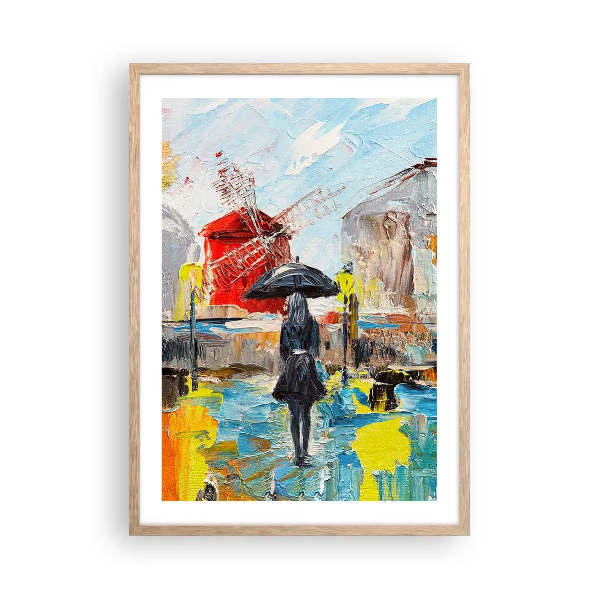 Plagát v ráme zo svetlého duba - Parížske legendy - 50x70 cm