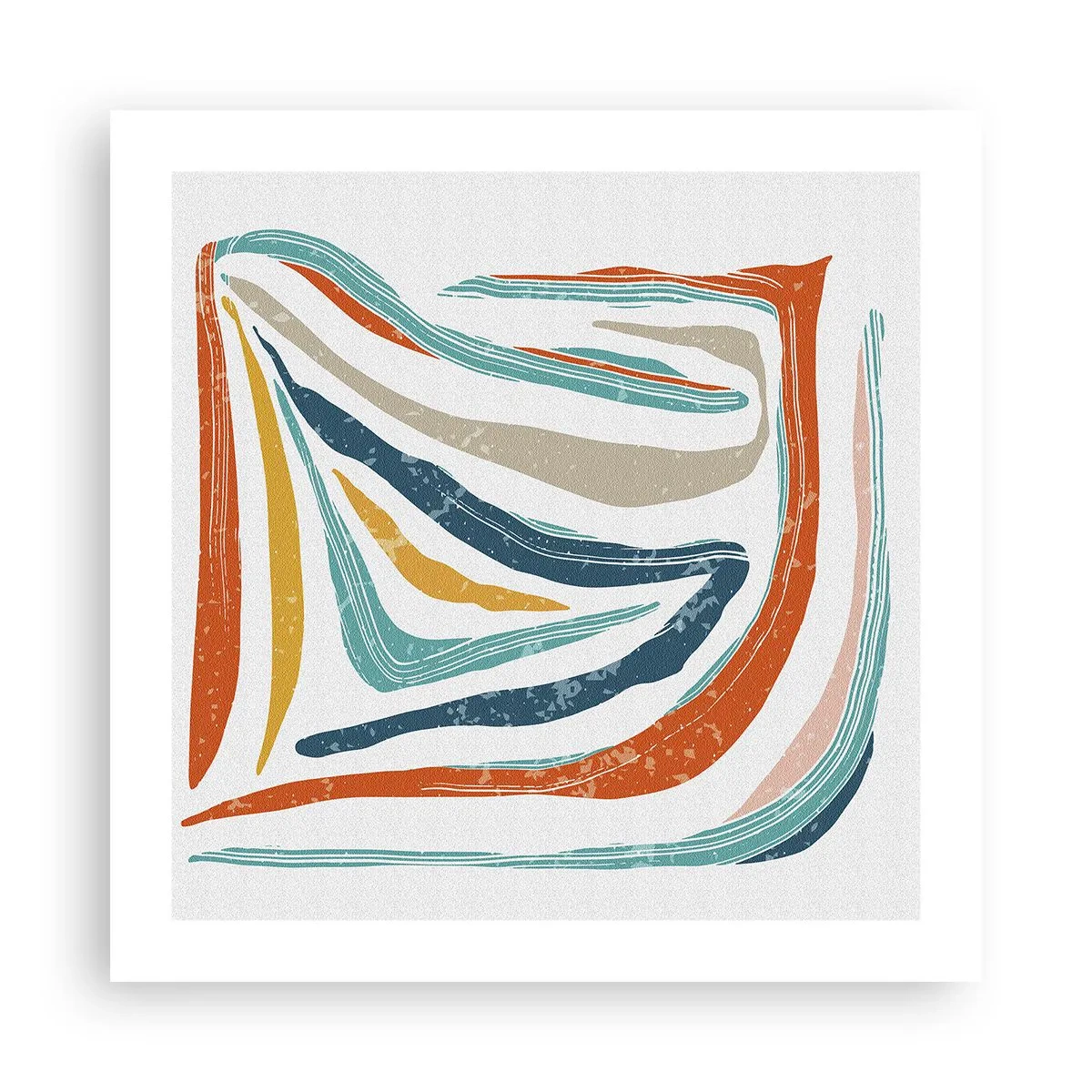 Plagát - Priateľsky usmievavá abstrakcia - 50x50 cm