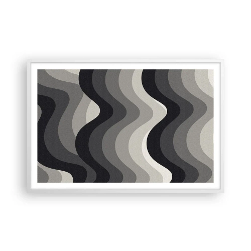 Plagát v bielom ráme - Vlna za vlnou - 91x61 cm