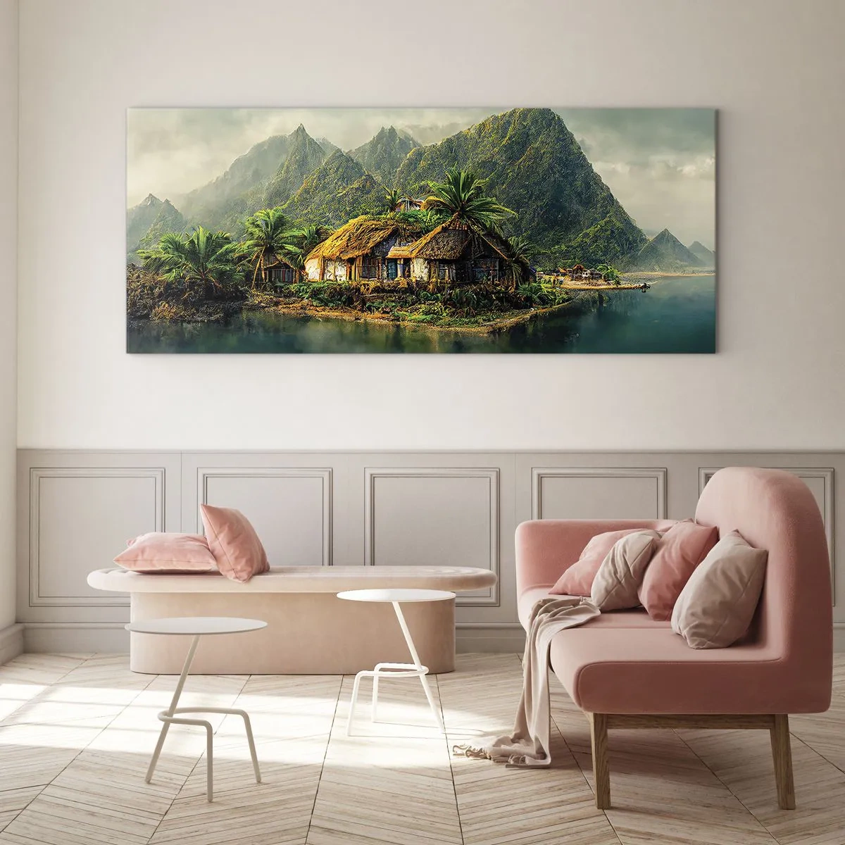 Obraz na skle - Tropický raj - 100x40 cm