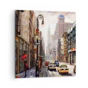 Obraz na plátne - New York – farebný aj v daždi - 60x60 cm