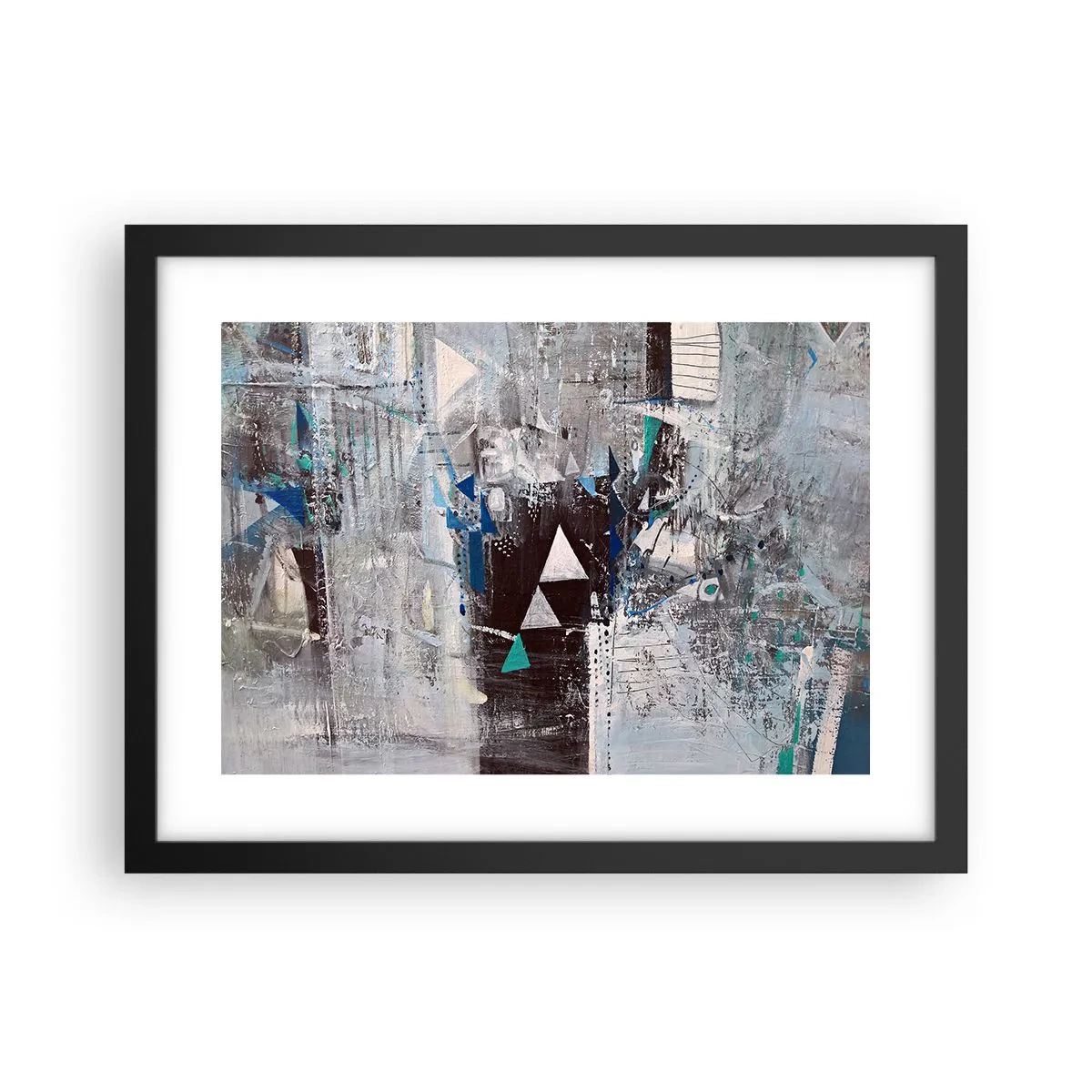 Plagát v čiernom ráme - Prednostné poradie trojuholníkov - 40x30 cm