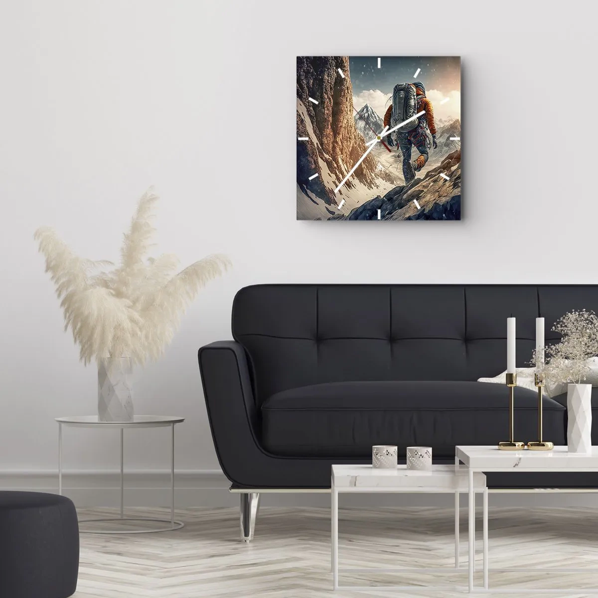 Nástenné hodiny - Osamelý bojovník - 40x40 cm