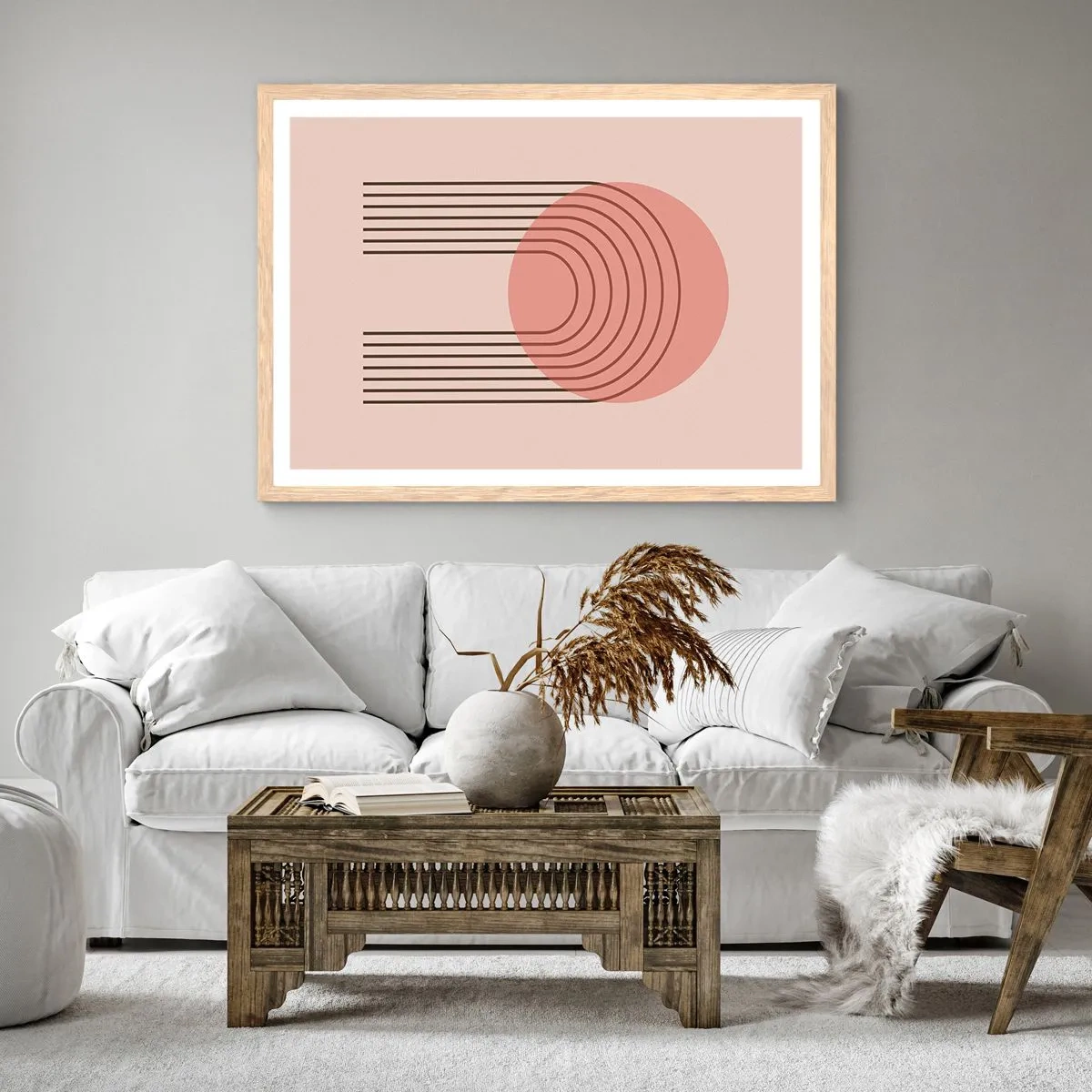 Plagát v ráme zo svetlého duba - Neodolateľná príťažlivosť - 100x70 cm