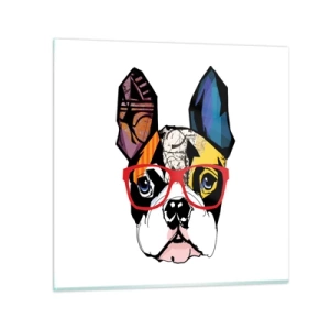 Obraz na skle - Intelektuál - 30x30 cm