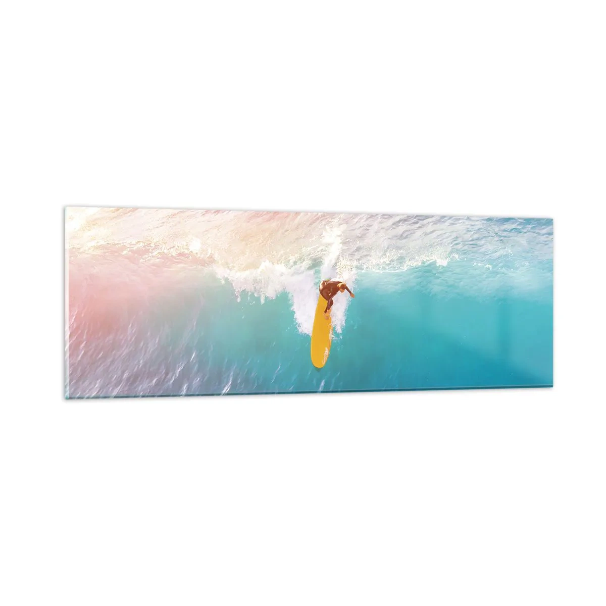 Obraz na skle - Oceanický jazdec - 90x30 cm