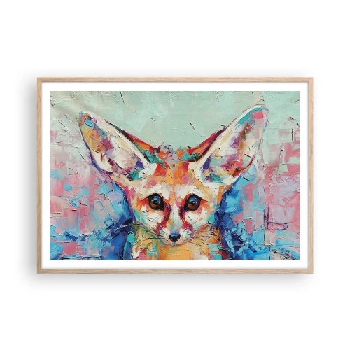 Plagát v ráme zo svetlého duba - Ste na mňa pripravení? - 100x70 cm