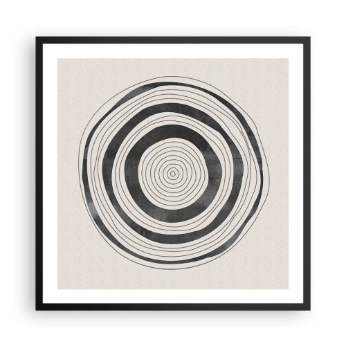 Plagát v čiernom ráme - Dôležité je to, čo je uprostred - 60x60 cm