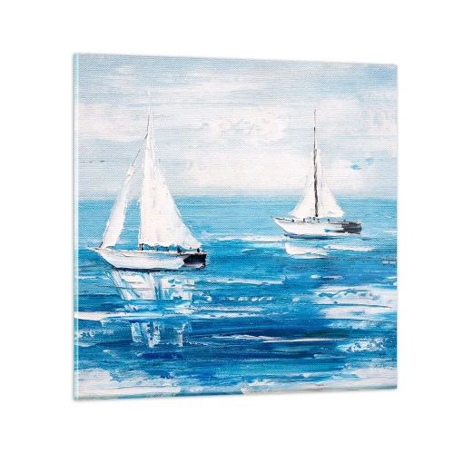 Obraz na skle - S priateľom po boku - 50x50 cm
