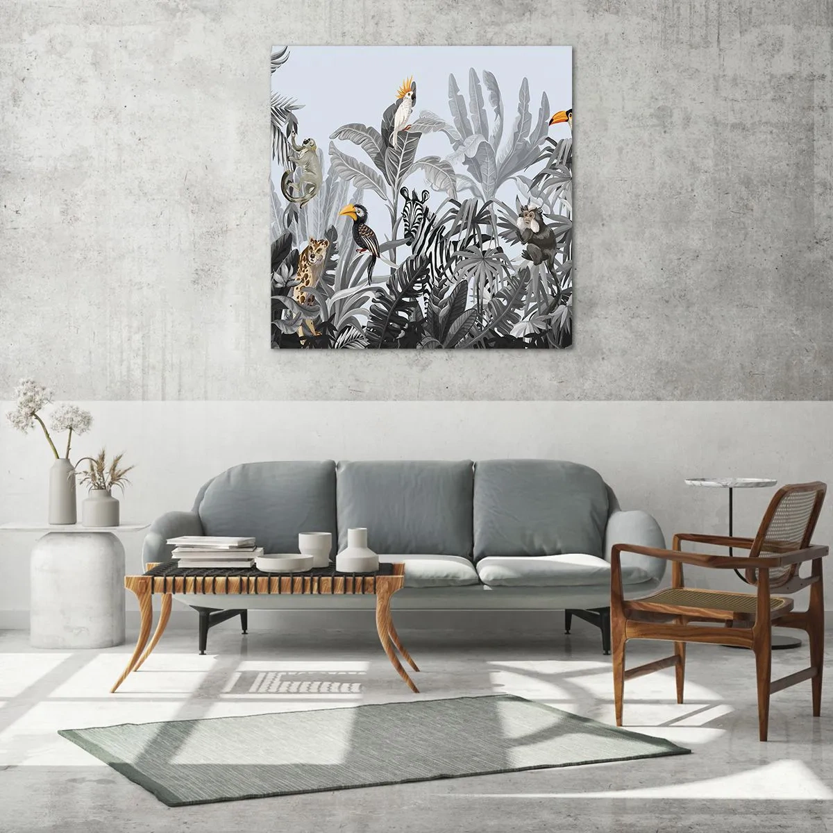 Obraz na skle - Africká rozprávka - 60x60 cm