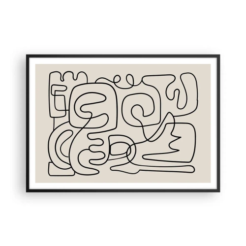 Plagát v čiernom ráme - Podľa stopy - 100x70 cm