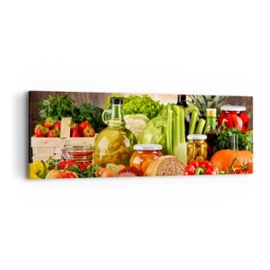 Obraz na plátne - Údené, pečené, marinované - 90x30 cm
