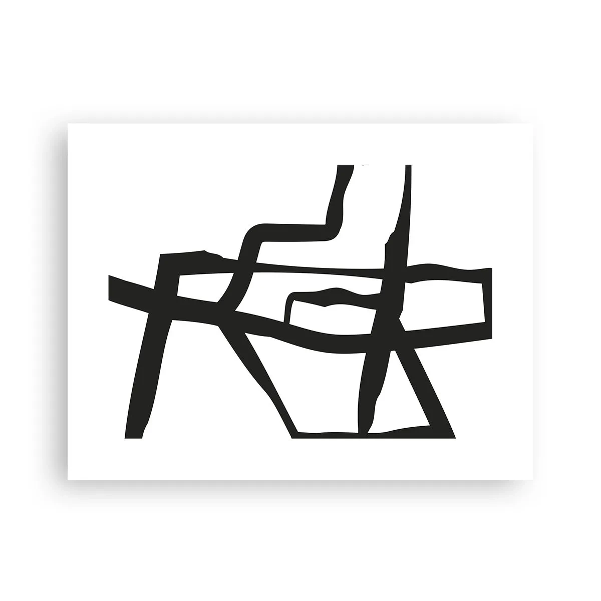 Plagát - Čiernobiela konštrukcia - 40x30 cm