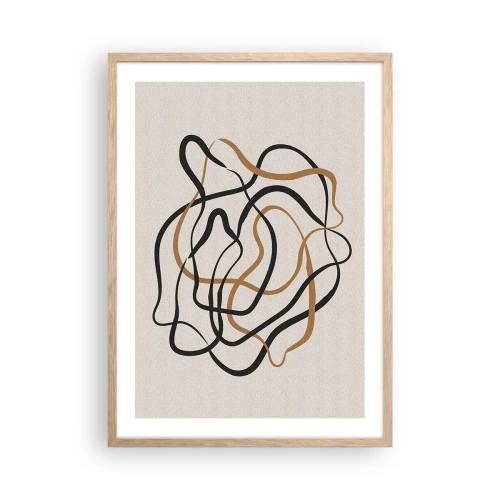 Plagát v ráme zo svetlého duba - Všetko sa pokrútilo - 50x70 cm