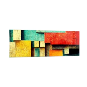 Obraz na skle - Festival pravých uhlov - 90x30 cm